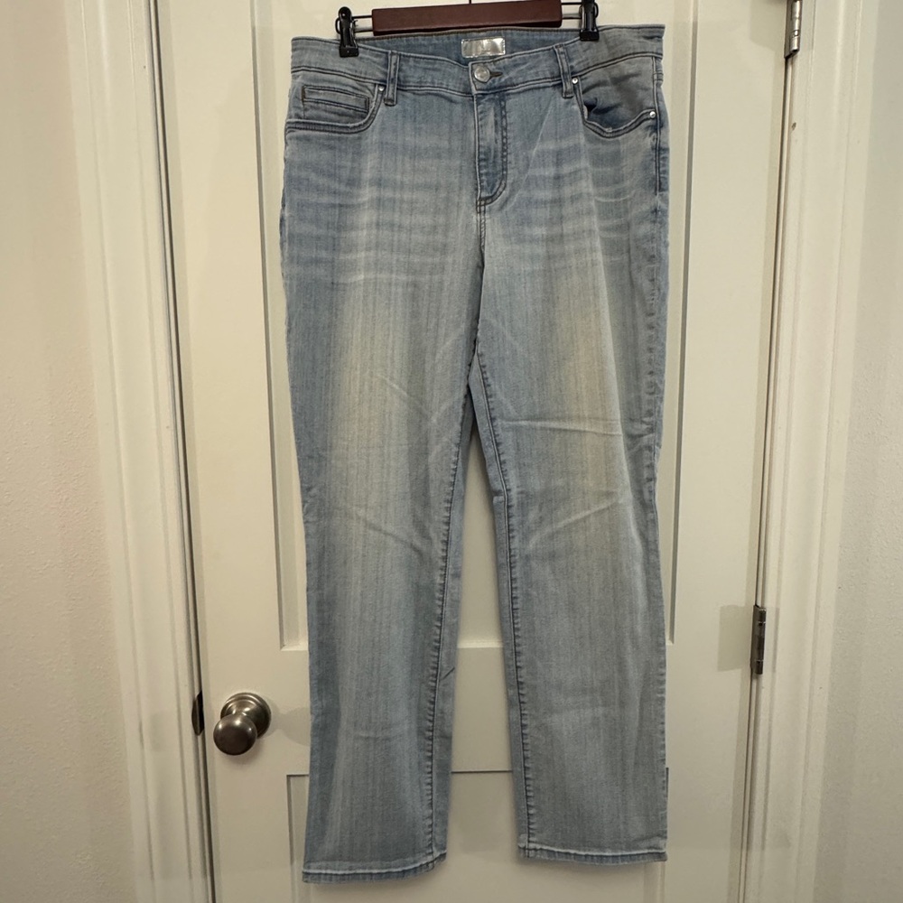 KUT From The Kloth Catherine Jeans Women 14 Boyfriend Stone Wash Mid Rise